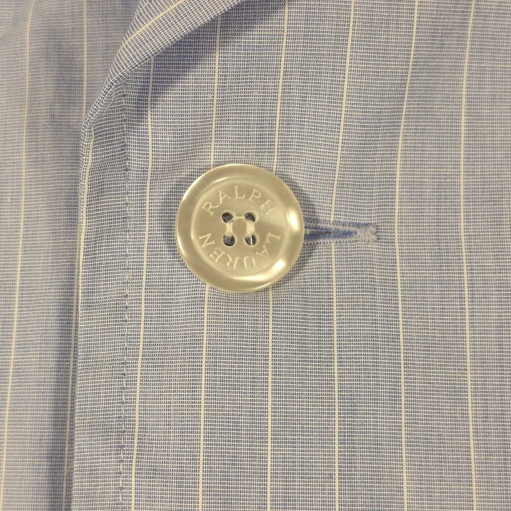 Vintage Polo Ralph Lauren Luxury Sleepwear Pajama Set Mens Small Blue Pinstripe